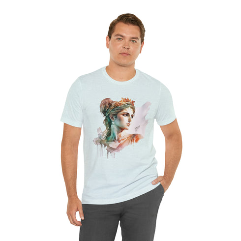 Greecian Goddess in Watercolor - Short Sleeve Tee